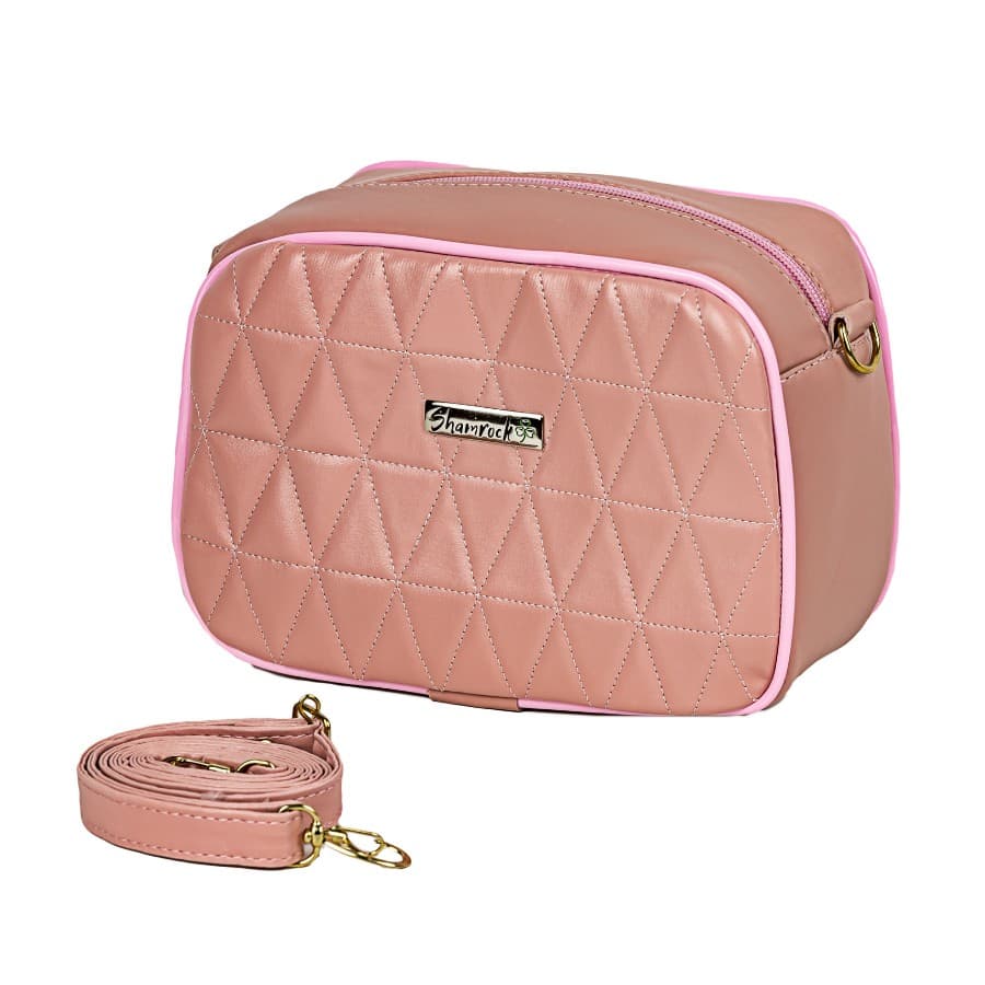 Bolsa Pequena Matelassê Feminina Shamrock Transversal Rosa Lançamento