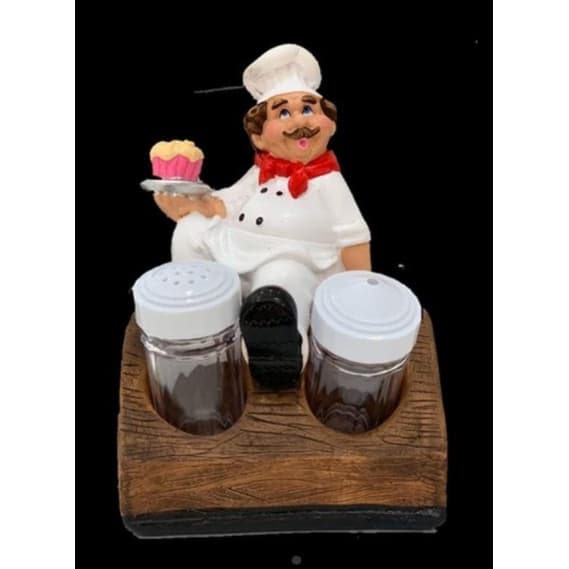 Cozinheiro Cupcake Paliteiro E Saleiro Cor Sortidas
