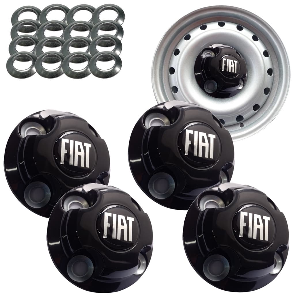 calotinha centro de roda Fiat Palio uno Strada Punto Doblo aro 13 1415 4 peças