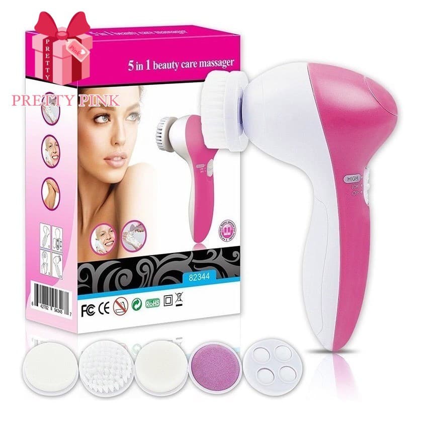 Escova Elétrica  5 em 1 Limpeza Facial Massageadora Esfoliação