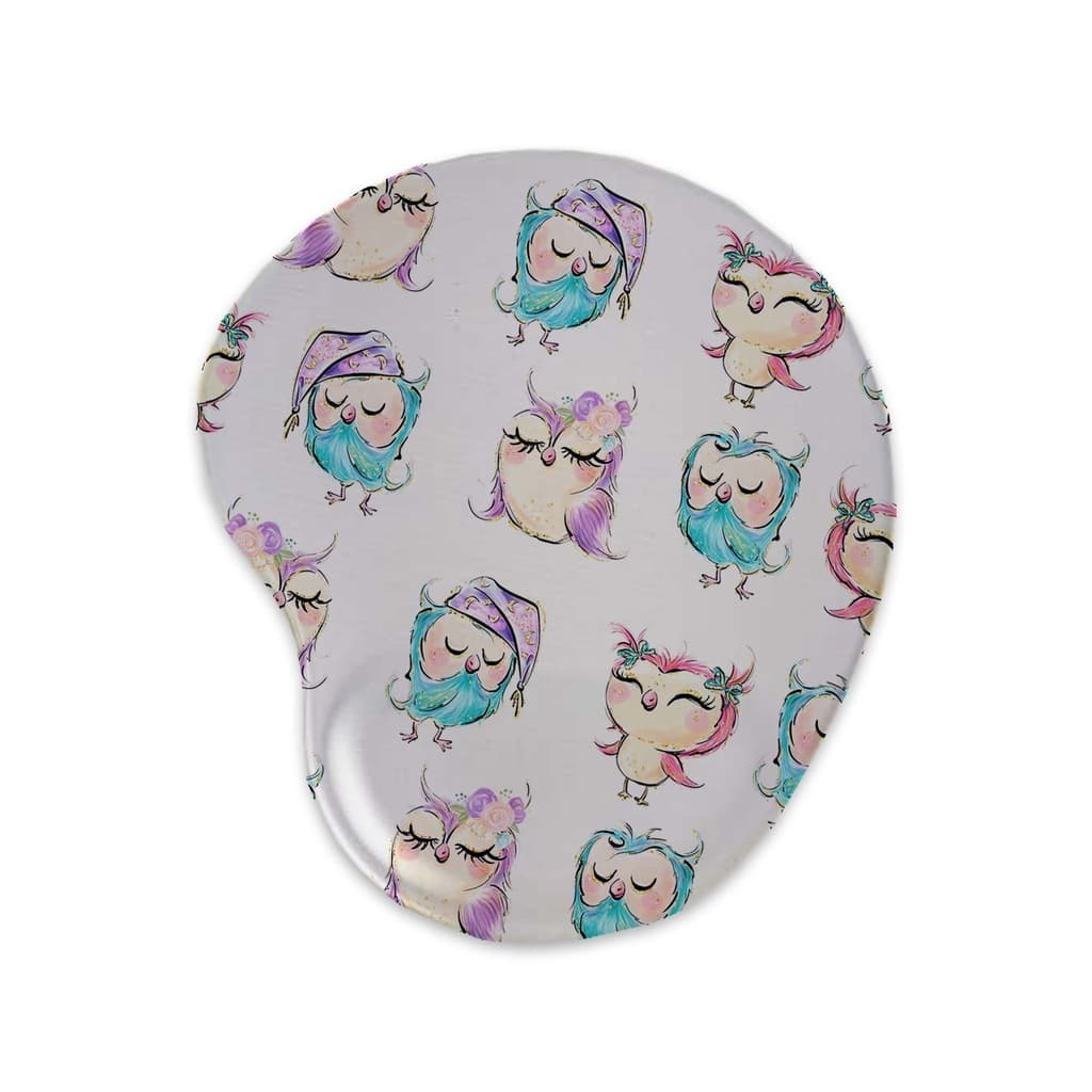 Mousepad – Coruja - Ergonômico Apoio De Punho Pulso