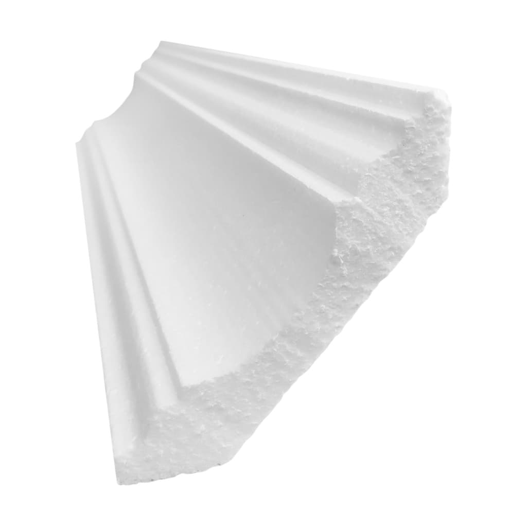 Moldura roda teto - decoração sanca isopor - kit com 3 metros - Modelo MAX - Hobbyart Molduras