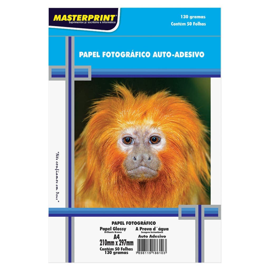 Papel Fotográfico Auto Adesivo Masterprint A4 130 Gramas