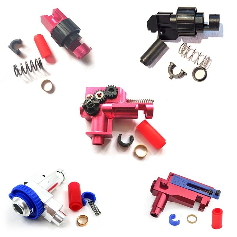 Vários Modelos De Alta Precisão Hop Up Câmera CNC 7075 Alumínio Aviação Para AK M4/M16 G36 Plástico Tático Airsoft Acess