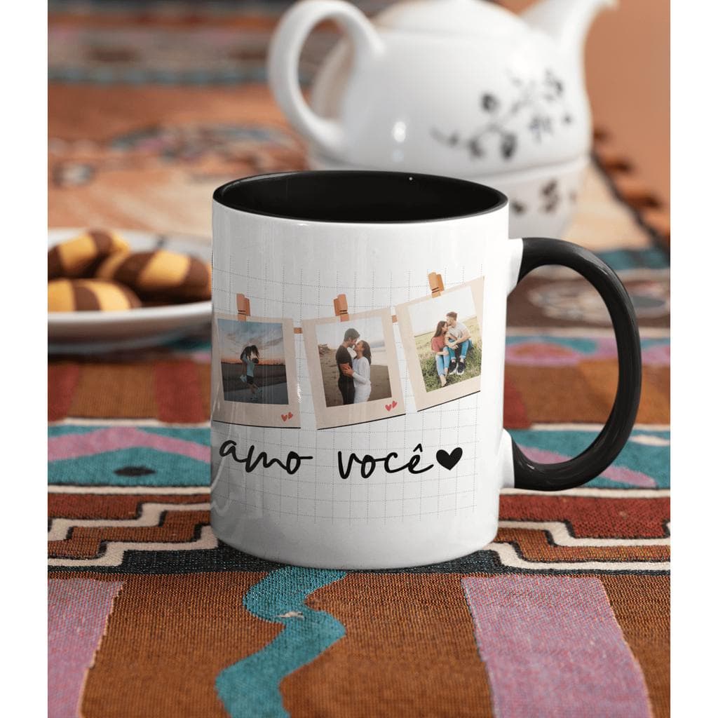 Caneca de Porcelana Dia dos Namorados com Fotos