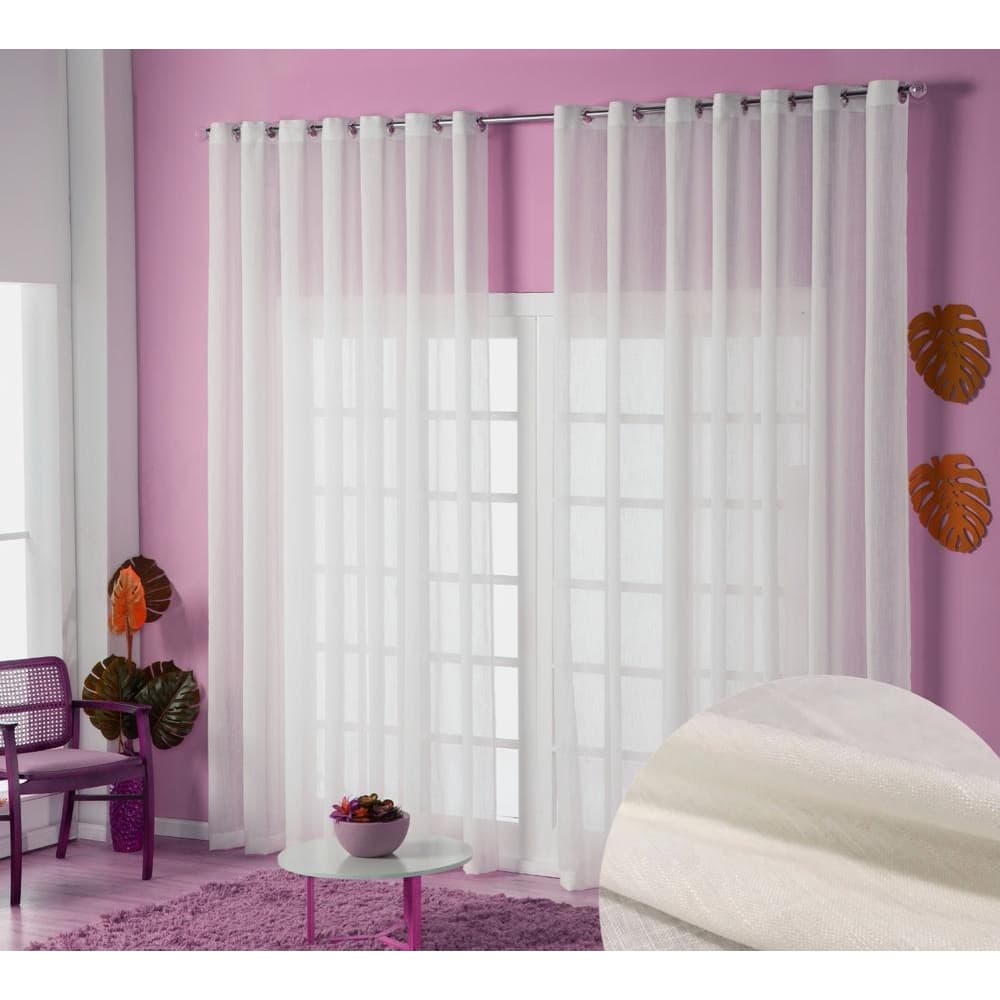 Cortina Luxo Voil Gaze De Linho 5,00x2,50 Sala e Quarto Para Varão