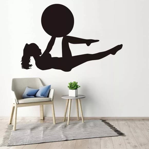 Adesivo Decorativo Menina Bola Pilates
