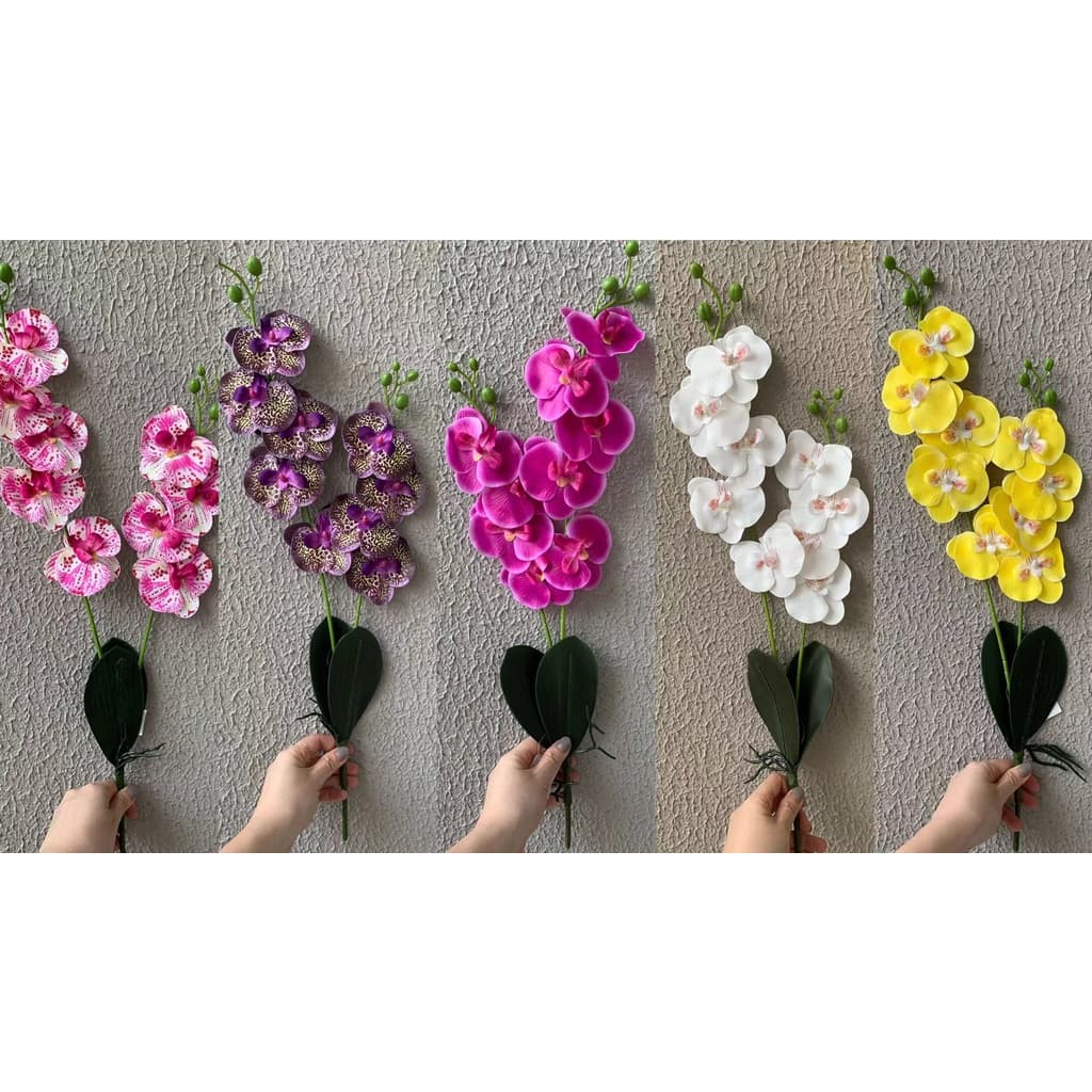 Flor de orquídea material de silicone artificiais Decoração Casamento Arranjos Decorar Festas