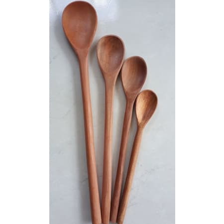 COLHER DE MADEIRA KIT C/4 ATACADO COLHER DE PAU