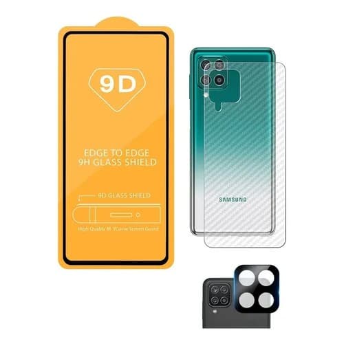 Película 9d Vidro + Película Traseira + Película Câmera Galaxy M62 6.7