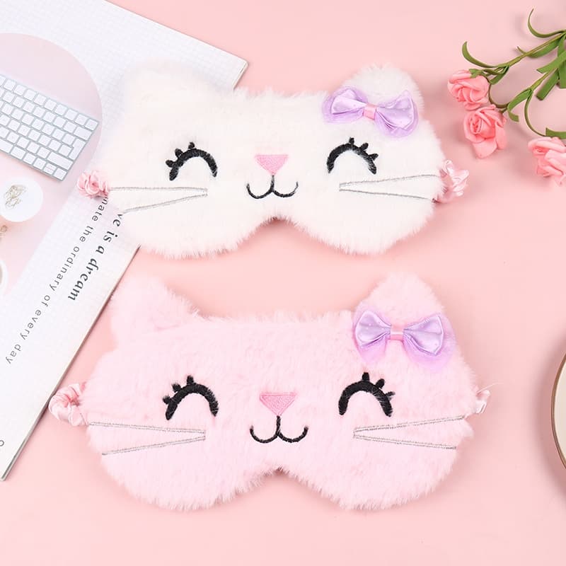 Máscara De Dormir Infantil De Anime/Adesivo Para Os Olhos/Em Viagem De Gato Fofo