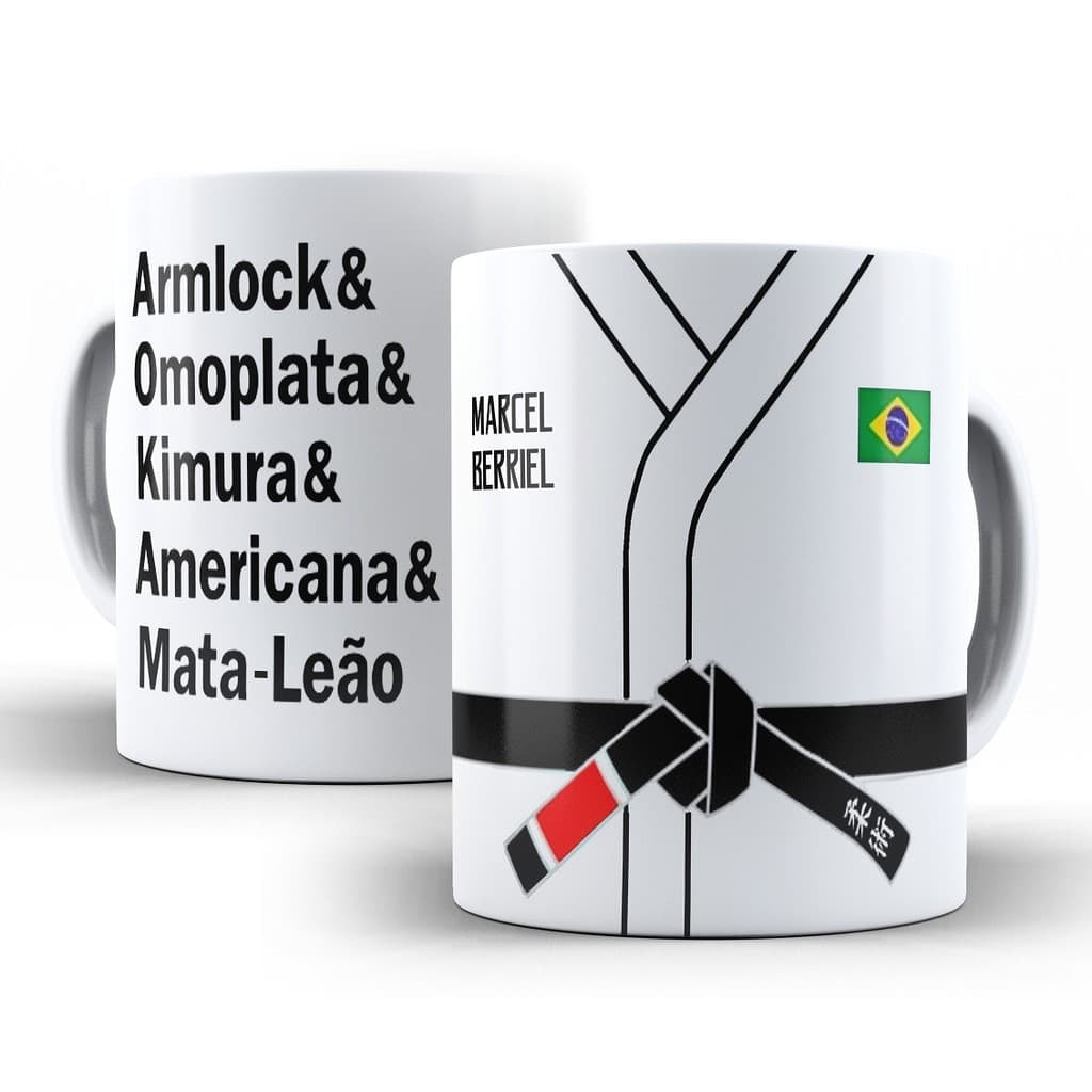 Caneca De Cerâmica Personalizada Kimono Jiu Jitsu Com Nome