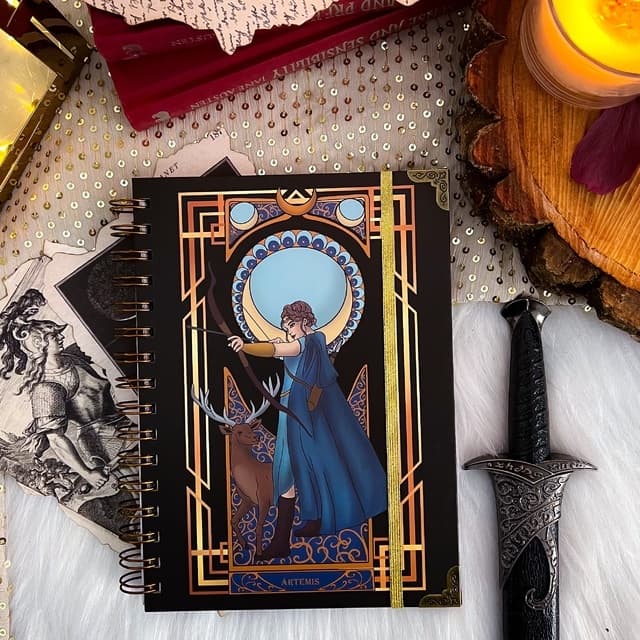 Caderno A5 Artesanal 80 folhas - Ártemis
