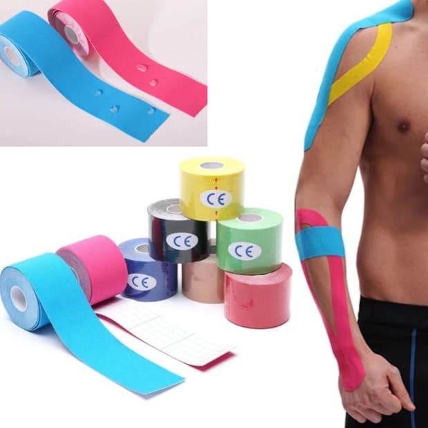 Bandagem Funcional Fita Elástica Kinesiotape Tape 5 Metros Fisioterapia Atleta Esporte