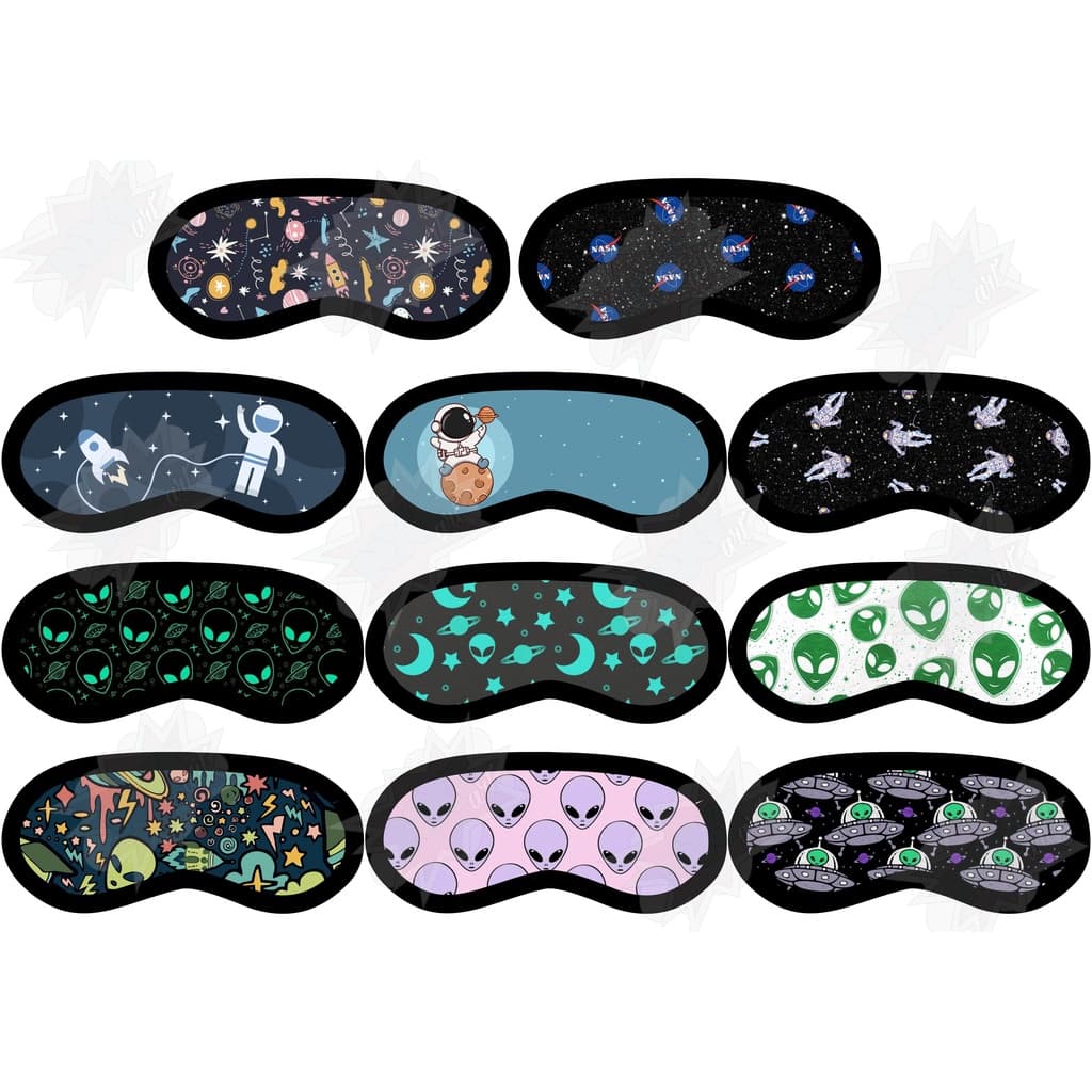 Máscaras de olho de dormir/tapa olho Espaço / Galáxia / Astronauta / ET / Alien / Alienígena / NASA