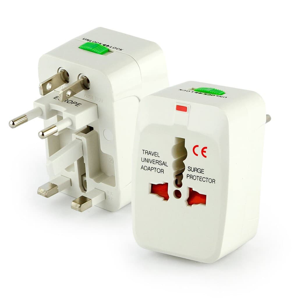 Adaptador de tomada Universal Usa Uk Ásia Europa Brasil Argentina Canada