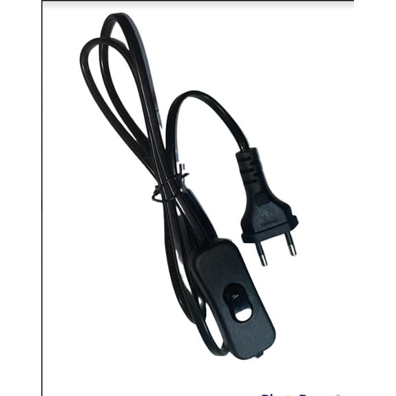 Rabicho/cordão De Abajur 1,20 Cm Com Interruptor Preto