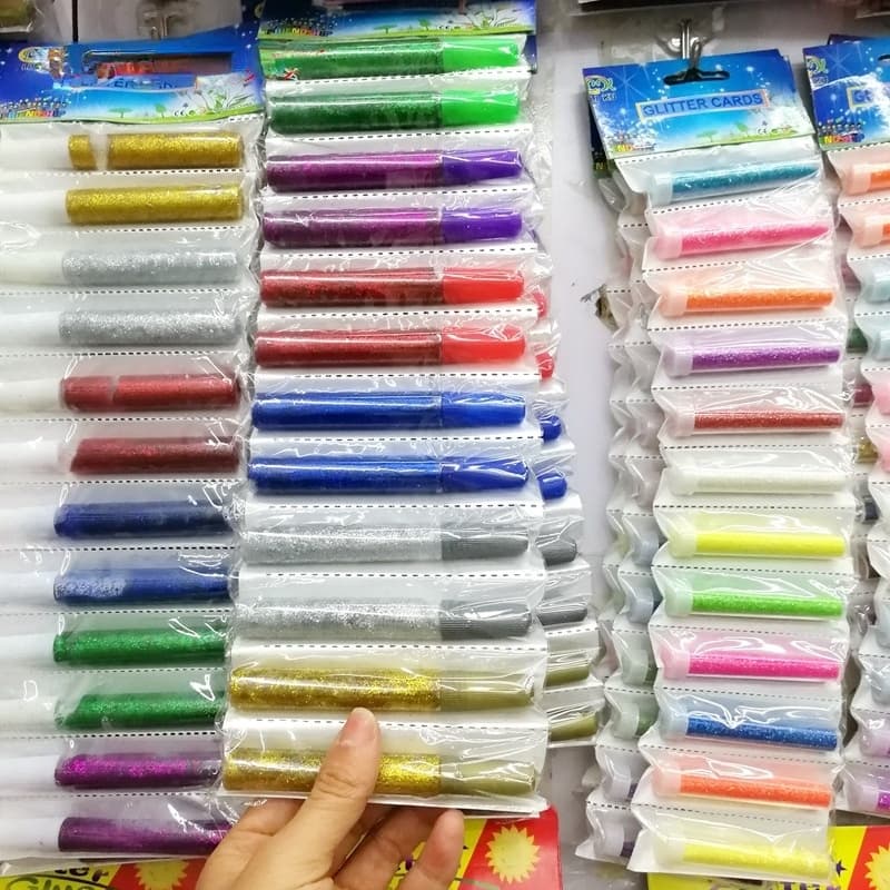 Proteção ambiental e cola não tóxica de brilho de cor 10ML para crianças, pintura DIY, cola em pó dourado Novos especiais da loja