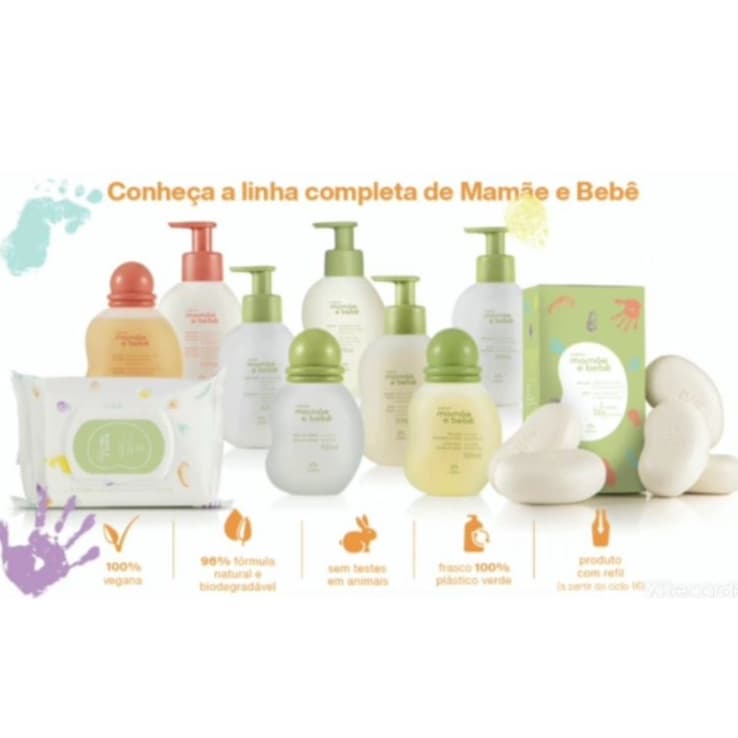 Produtos Mamãe Bebe Natura  Hidratante, Sabonete em barra ou Liquido, lenço umedecido, Shampoo, Condicionador