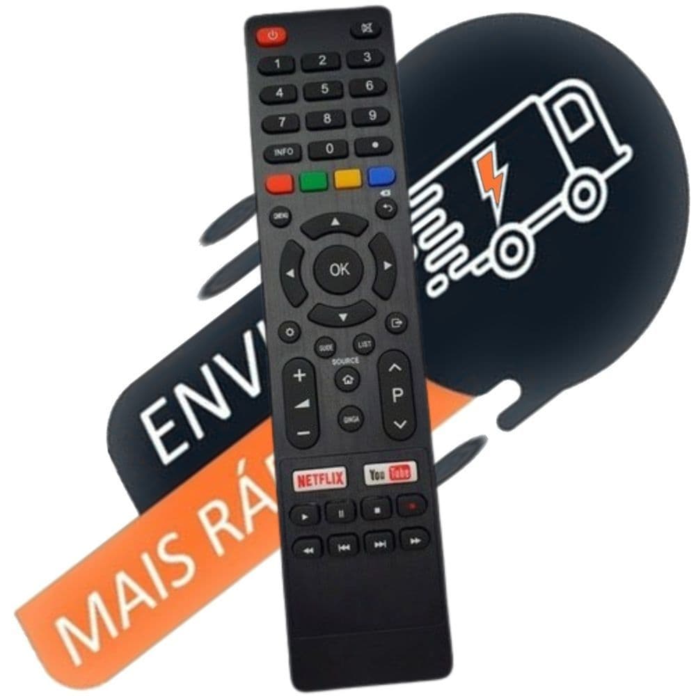 Controle Para Tv Philco Smart Teclas Netflix Youtube