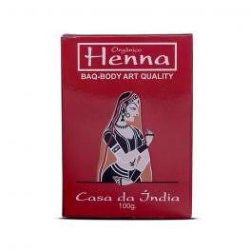 Henna orgânica Powder para cabelos  BAQ - Body Quality Casa da Índia
