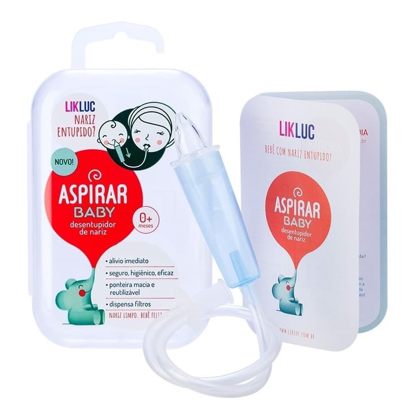 Aspirador Nasal Para Bebês Aspirar Baby Likluc Infantil Higiene Nariz Sucção Manual Seguro Premium