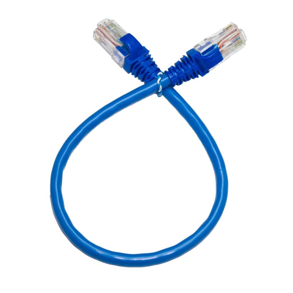 Kit 30 Un. Cabo Rede Patch Cord Cat6 Rj45 Azul - 80 Cm