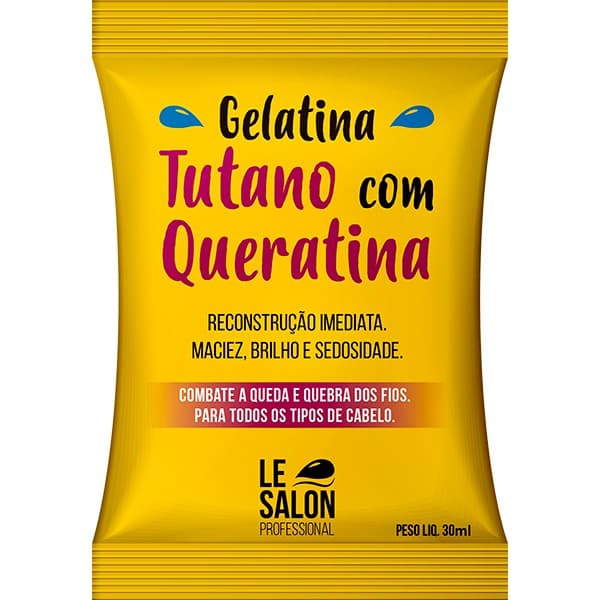 Máscara Capilar Reconstrução Gelatina Tutano e Queratina Sachê 30ml - Le Salon