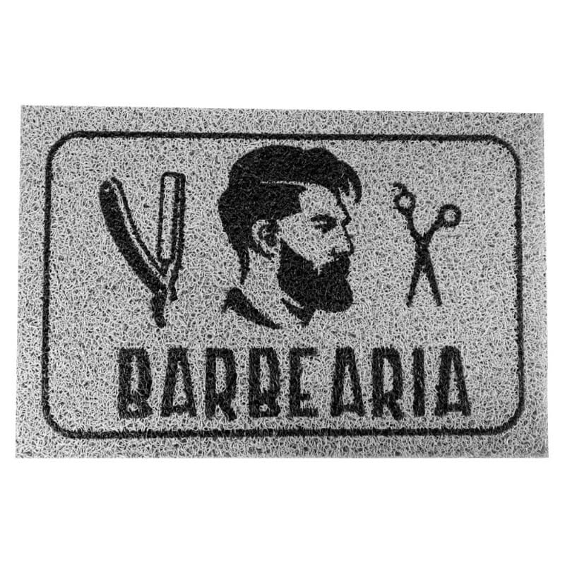 Tapete Capacho personalizado Barbearia 60x40 porta. Muito Resistente !!
