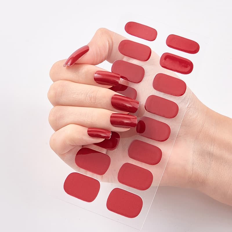 Adesivo De Esmalte Com Glitter De Cor Pura Coreia Gradiente CS001-050