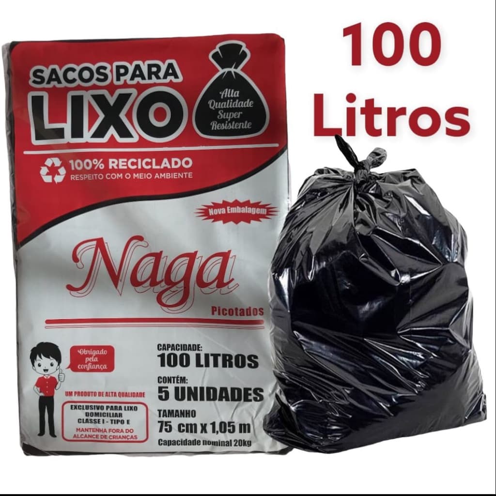 Saco de lixo envelope de uso domestico