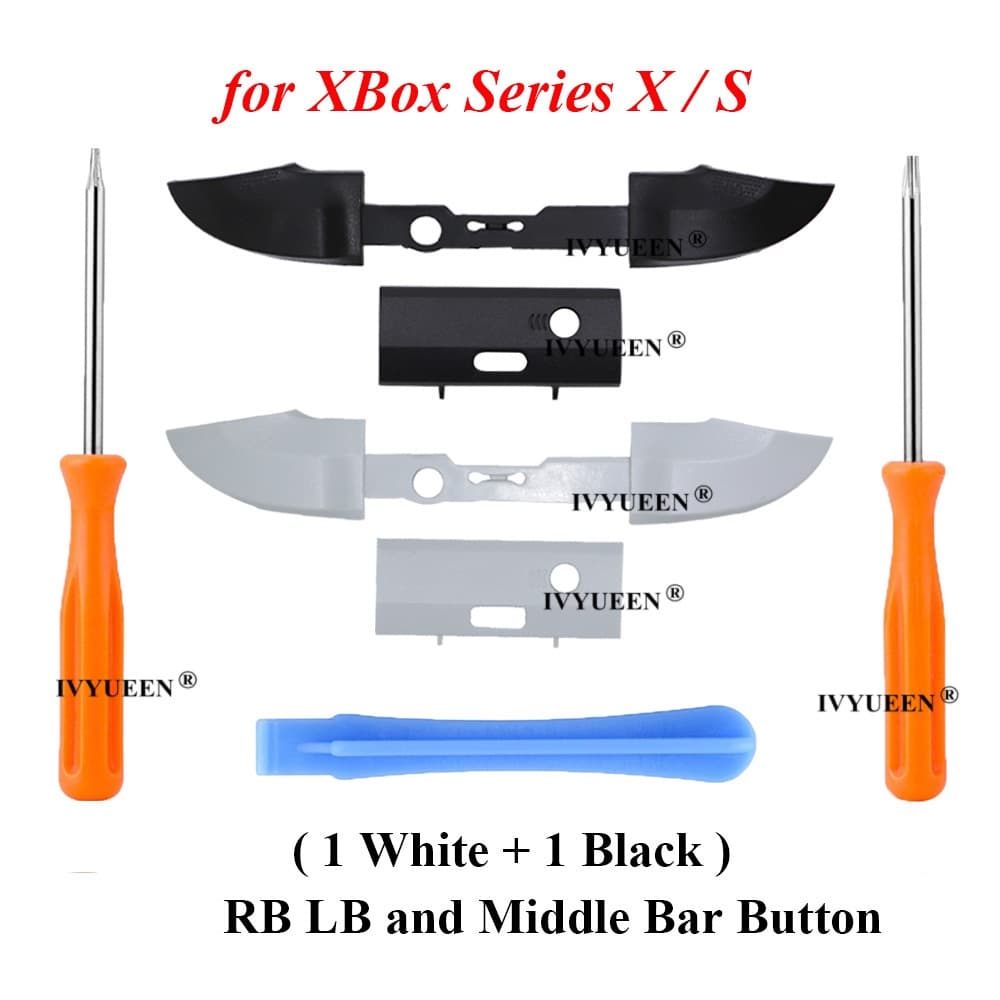 IVYUEEN 2 Conjuntos De Botões Para-Choques RB LB Controle XBox Série Xs , Suporte Intermediário Com Ferramenta De Chave