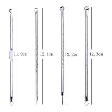 Removedor De Cravo Inox Kit C/ 4 Agulhas + Estojo