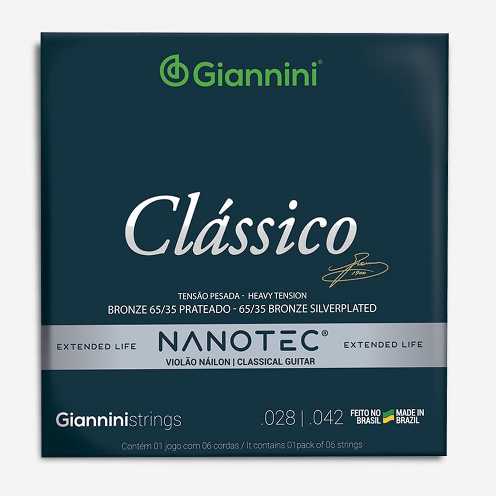 Encordoamento Giannini Violao 028/042 Nanotec Genwpa Pn.