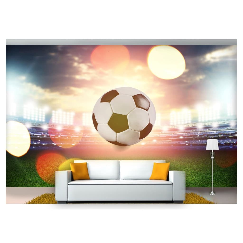 papel de parede Esportes Futebol Bola Campo 3D 6m² SPT01