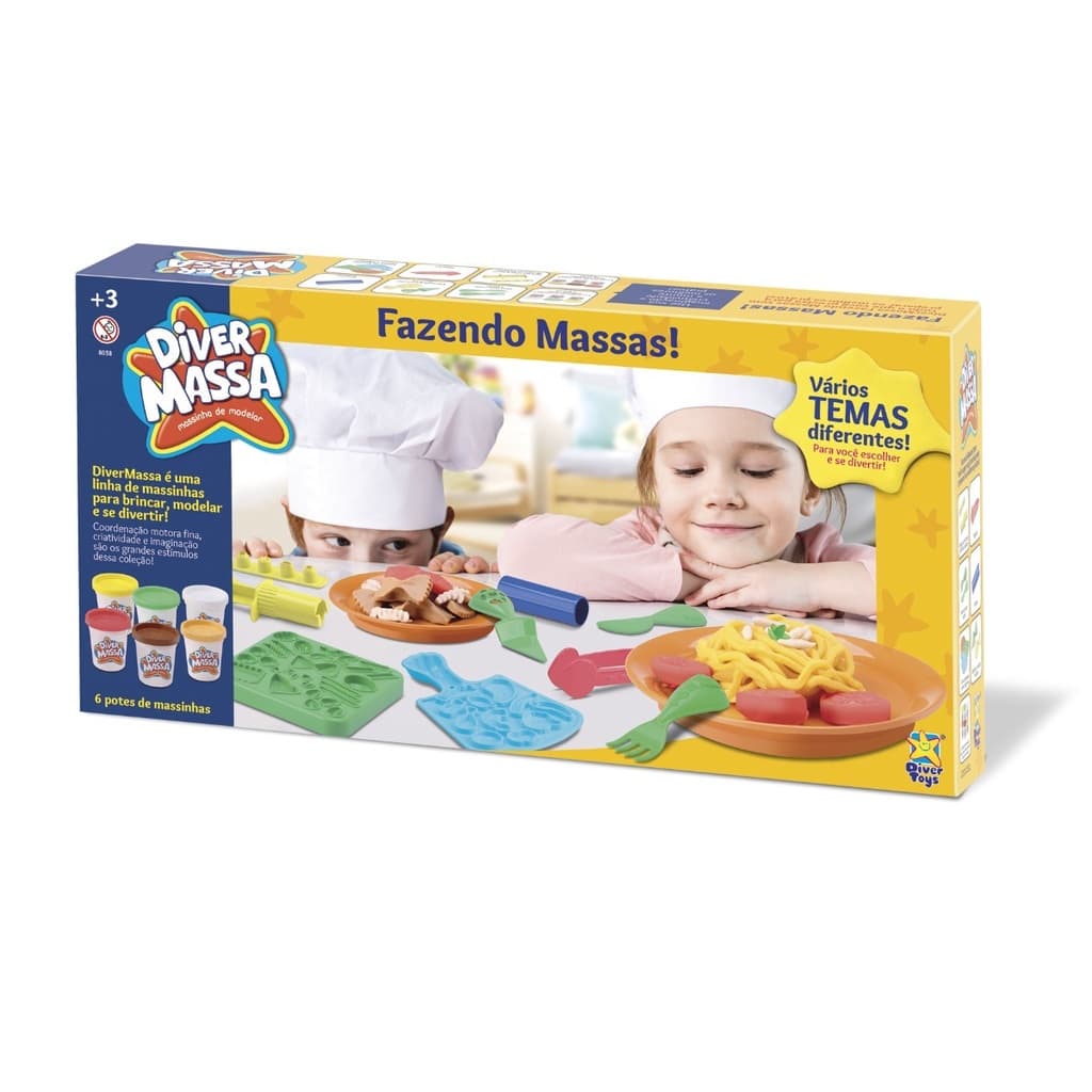 Kit Massinha De Modelar - Diver Massa Fazendo Massa -