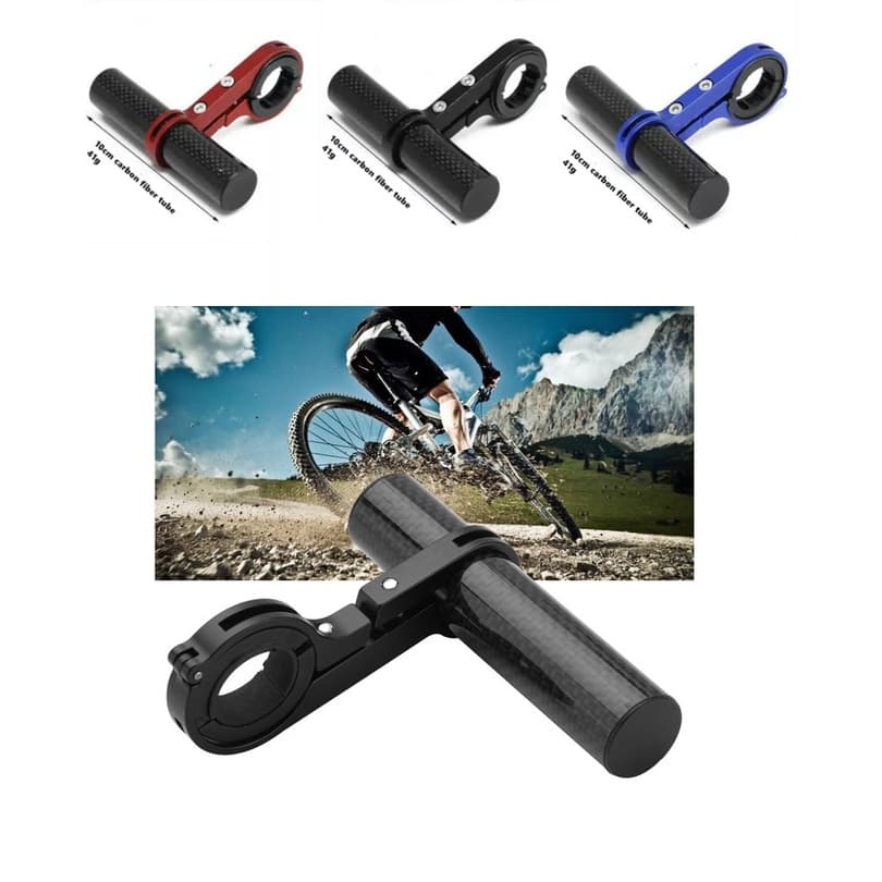 Suporte Extensor Guidão de Bicicleta de Alumínio e Fibra de Carbono Suporte de Lanterna
