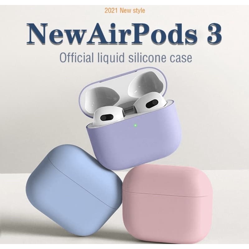 Nova capa protetora para AirPods 3ª capa protetora de silicone líquido Capa protetora para headset AirPods 3