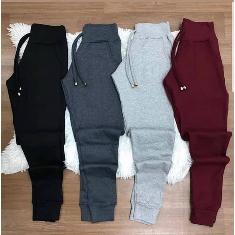 Calça Jogger Plus size tecido cotton