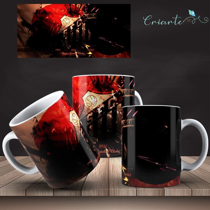 Caneca Porcelana Coleção Santos #02