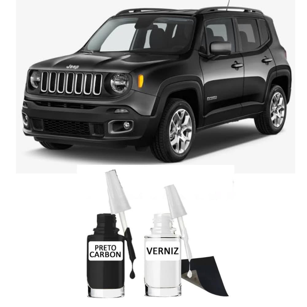 Tinta Tira Risco Automotiva Jeep Renegade Preto Carbon Uso Profissional