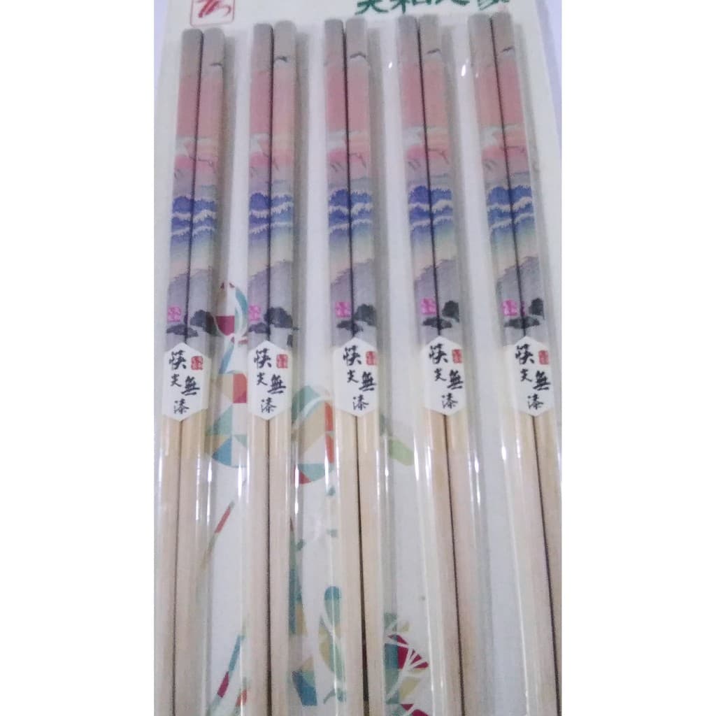 5 pares de Hashi Palitinho Pauzinha para comida japonesa ou oriental