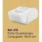 1 Porta Guardanapo Conjugado Em Porcelana Branca 11x10