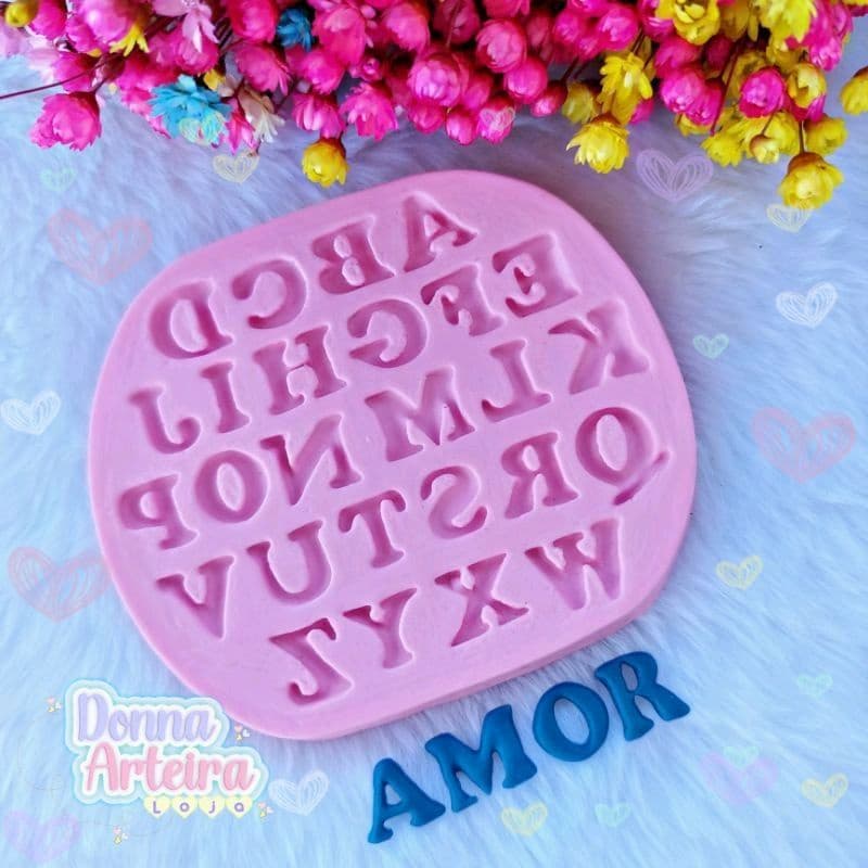 Molde Forma de Silicone Alfabeto cód 1474