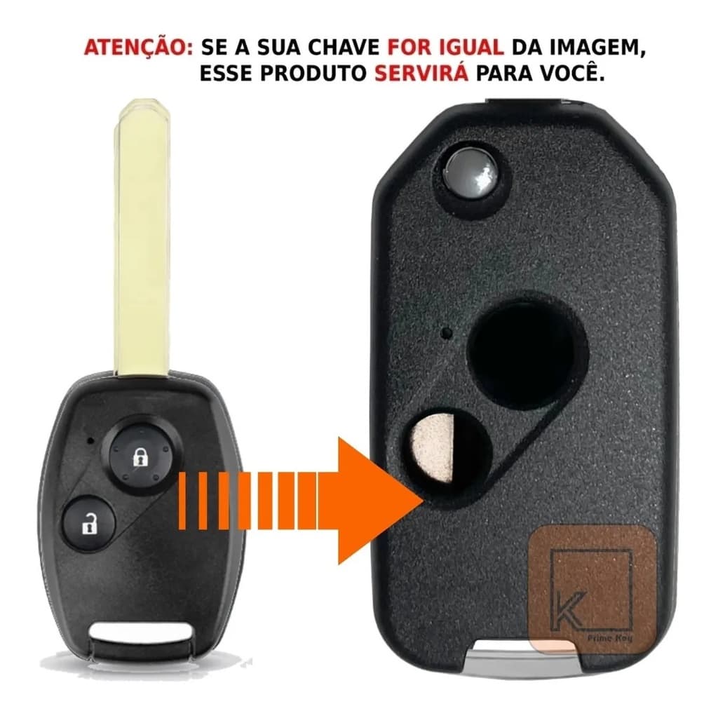 Chave Canivete Honda Civic Fit Crv 2008 2009 2010 2011 2012