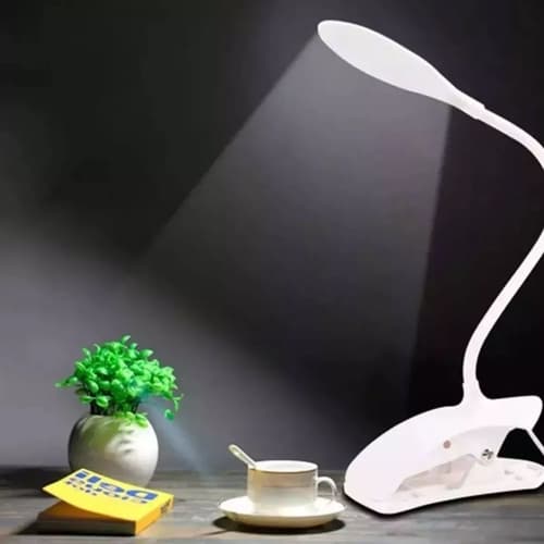 Luminaria De Mesa Led Touch Articulavel Para Escritorio Leitura Com 3 Niveis De Luz Com GARRA