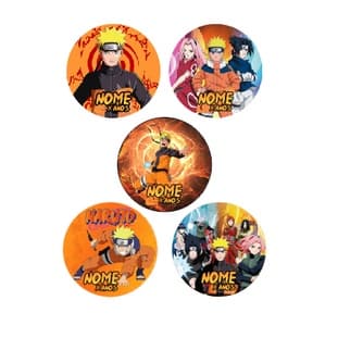 Adesivos Papel Fotográfico Tema Naruto 4cm x 4cm