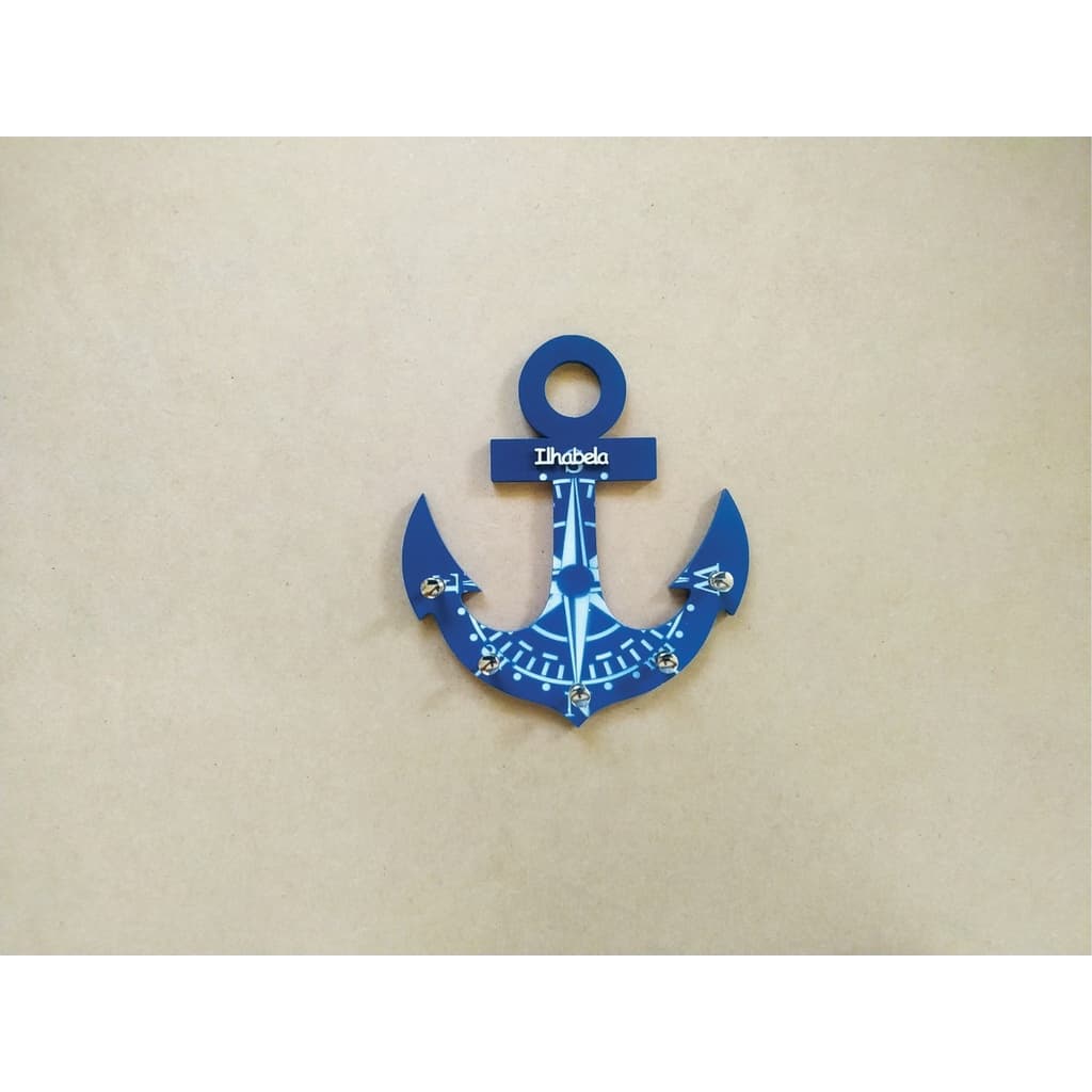 Porta Chaves Ancora M4 Artesanato 20x17cm