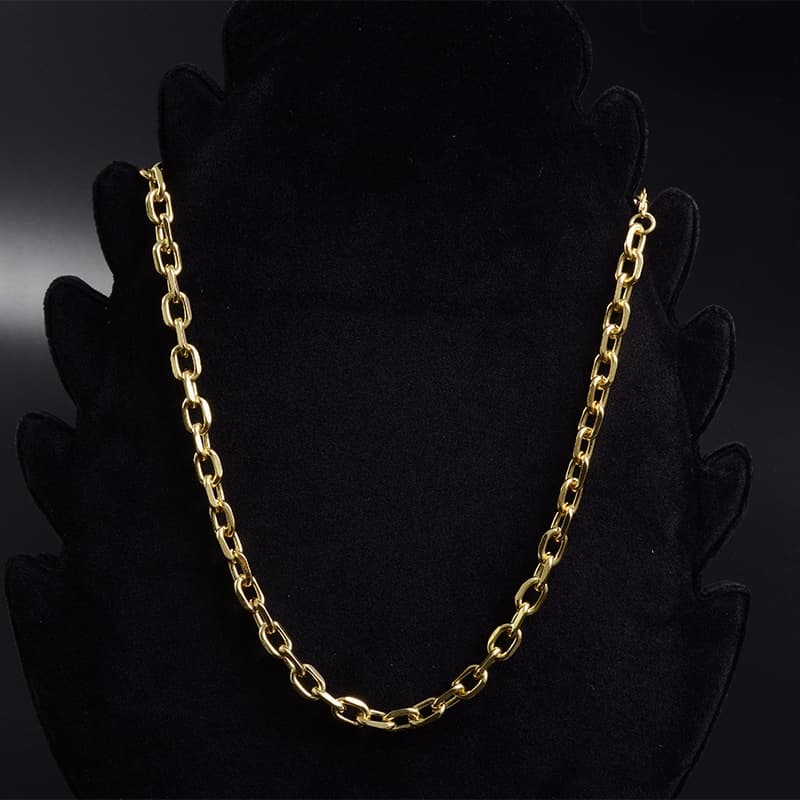 Corrente Banhada A Ouro masculino feminino 60 cm X 6 mm