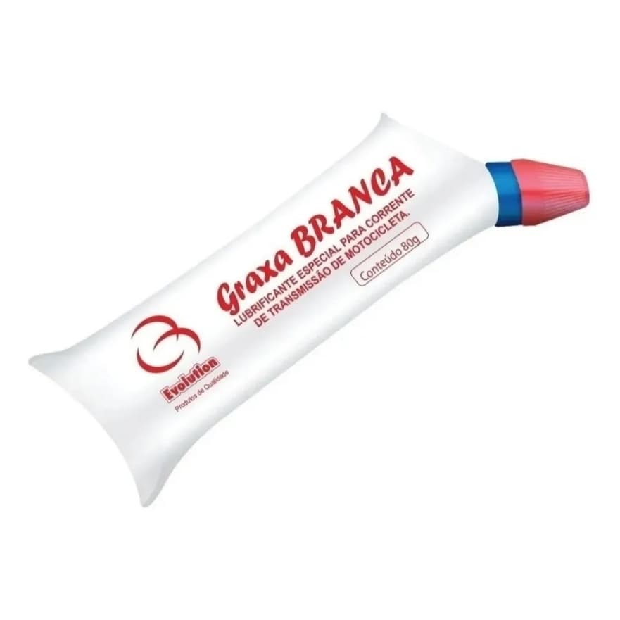 Graxa Branca Lubrificante para Corrente Transmissão Motos - Bisnaga 80G